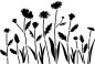 Preview: Schablone mit Blumenwiese DIN A 4